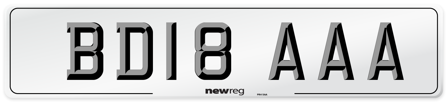 BD18 AAA Number Plate from New Reg